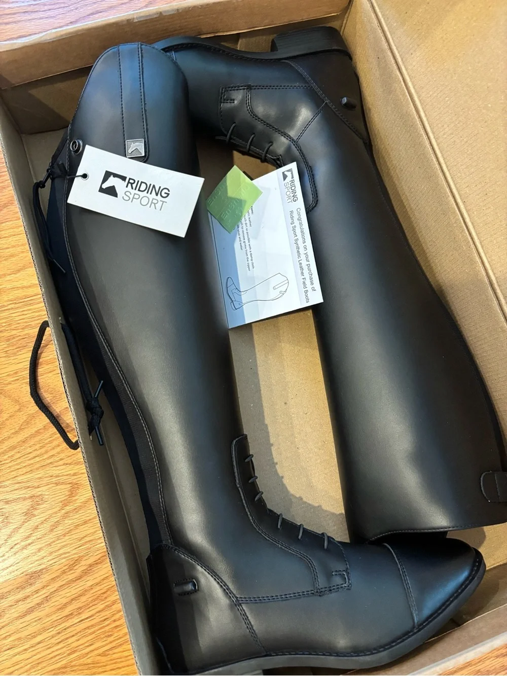 Riding Sport Tall Black Over-the-Knee Riding Boots with Side Zip